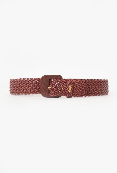 Saint Laurent '90s Braided Snakeskin Belt - 1