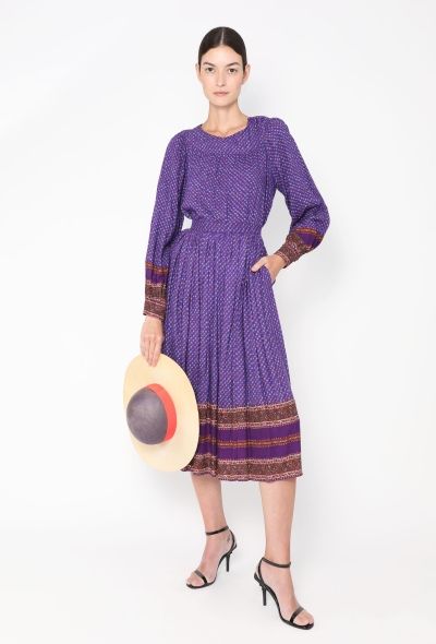 Oscar De La Renta '70s Bohemian Floral Ensemble - 1