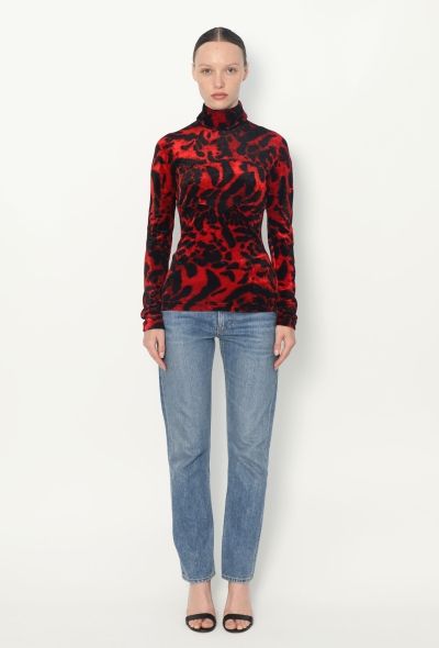Gianni Versace '90s Velvet Leopard Print Top - 2
