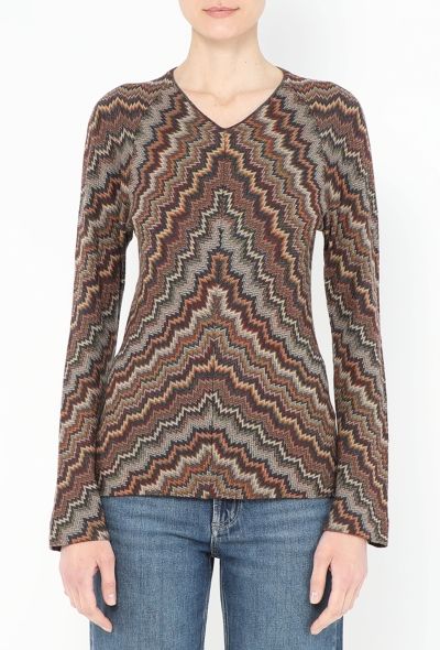 Missoni Chevron Bell Sleeve Top - 1