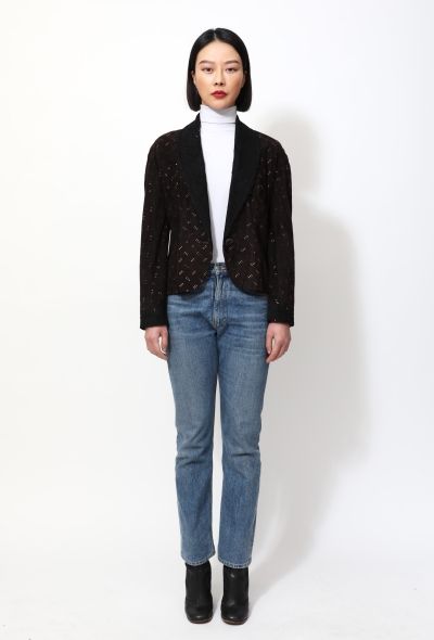 Dior 99 Suede & Lace Trim Blazer - 2