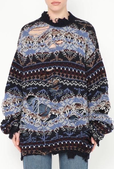 Balenciaga F/W 2021 Distressed Knit Sweater - 1