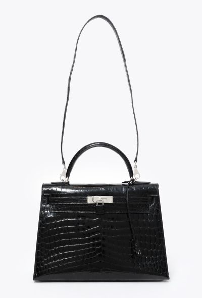 Hermès Black Niloticus Kelly Sellier 32 - 2