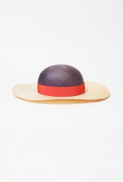 Guy Laroche Tricolor Straw Hat - 1