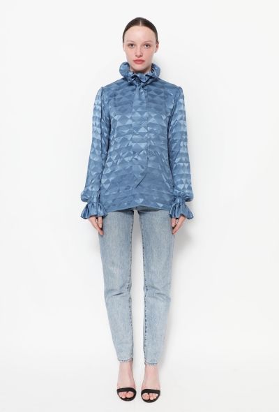 Saint Laurent 1981 Silk Lavallière Blouse - 1