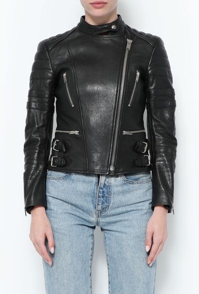 Céline Leather Biker Jacket - 2
