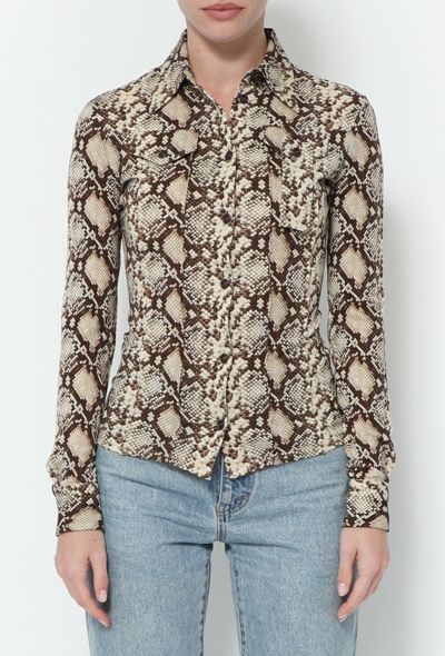Céline Python Printed Top - 1