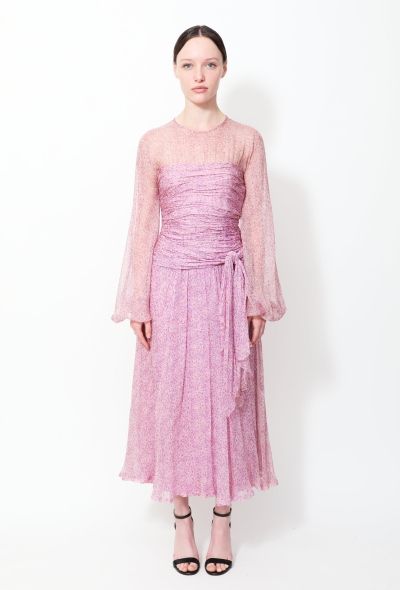 Jean-Louis Scherrer Floral Flowing Silk Dress - 1