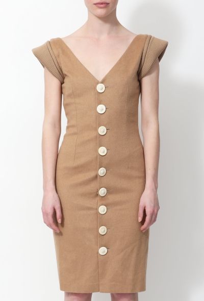 Dior 2009 Button Down Camel Dress - 2