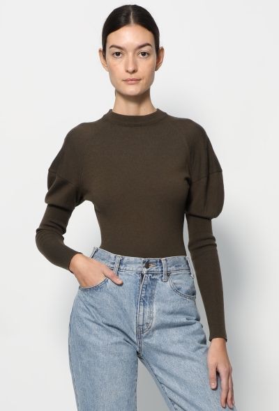 Alaïa F/W 1989 Puff-Sleeve Bodysuit - 1