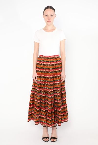 Saint Laurent Vintage Graphic Pleated Skirt - 1