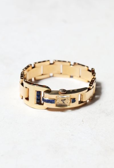 Vintage Fine Jewelry Lacloche 18k Gold & Sapphire Wristwatch - 1