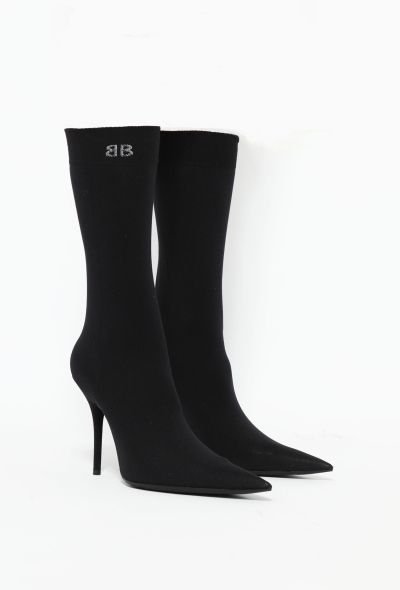 Balenciaga 2017 Knife Stiletto Sock Boots - 2