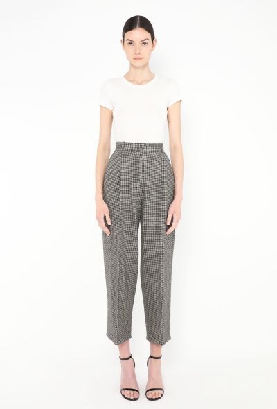 The Row Nica Houndstooth Camel Hair Trousers - 1