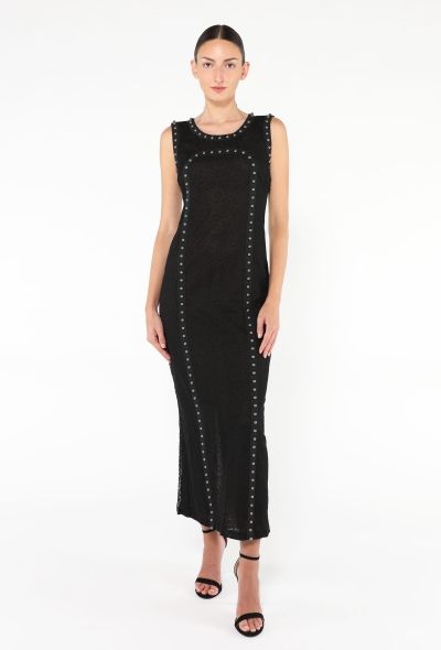 Chanel 2013 Lace Studded Trim Dress - 1