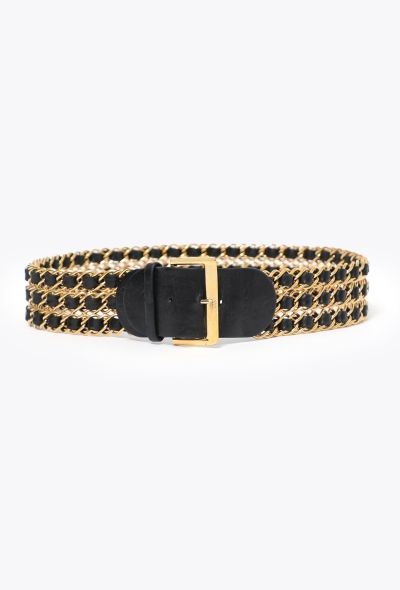 Chanel F/W 1989 Interwoven Chainlink Belt - 1