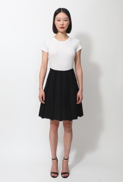 Alaïa Geometric Textured Skirt - 1