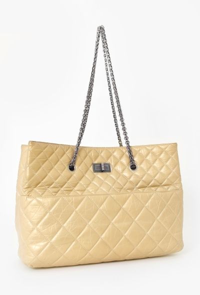 Chanel Metallic Quilted 2.55 Tote Bag - 2