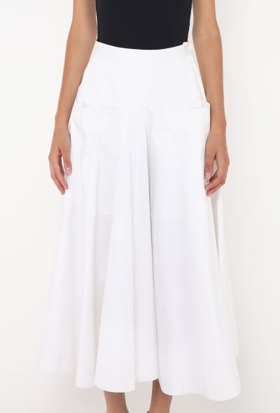 Saint Laurent Vintage Flared Cotton Skirt - 2