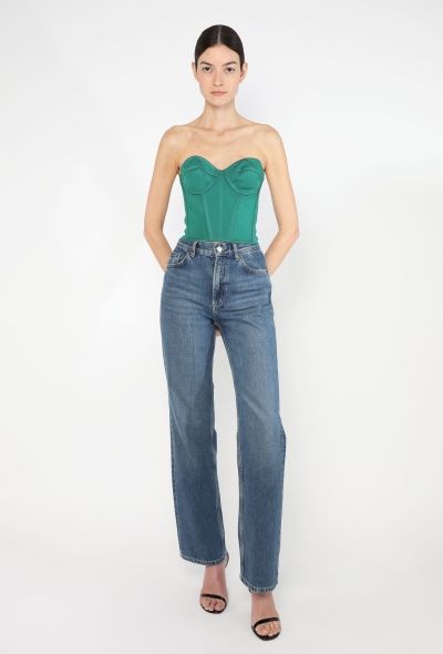 Alaïa 1990 Emerald Corset Top - 2