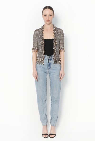 Azzaro RARE '70s Iridescent Embellished Top - 2