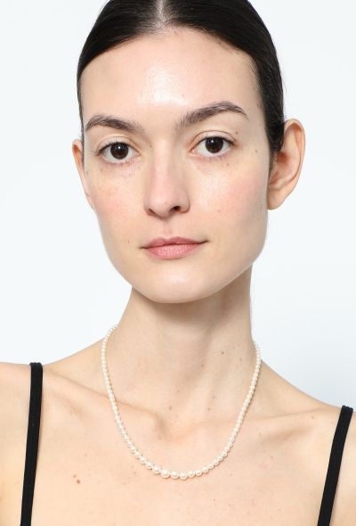 Vintage Fine Jewelry 1920s Cultured White Pearl Necklace - 2