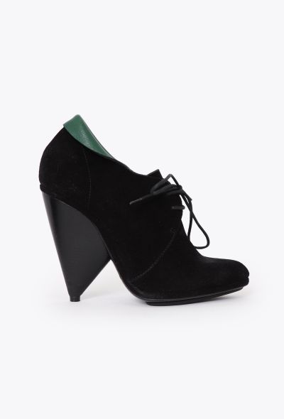 Balenciaga Sculpted Suede Derby Boots - 1