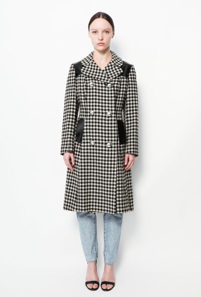60s Houndstooth Vinyl Coat - 2