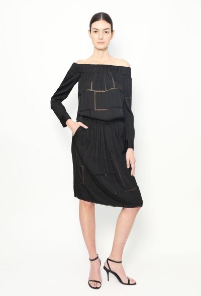 Stella McCartney Stella McCartney Off-Shoulder Silk Dress - 1