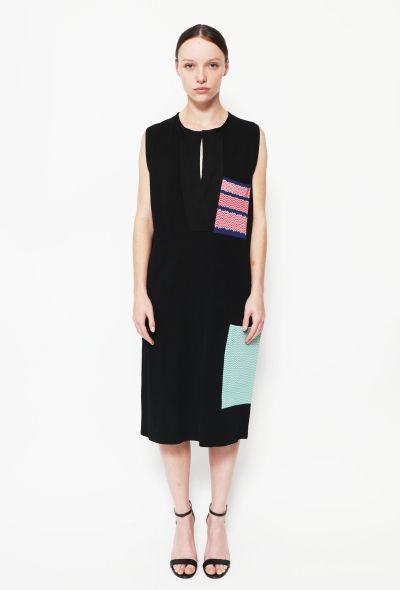 Céline 2015 Patchwork Black Silk Tunic - 1