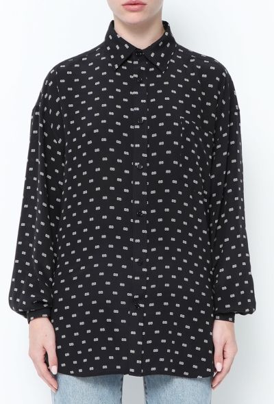 Balenciaga Monogram Silk Tunic - 1
