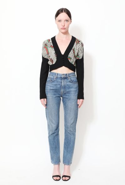 Ossie Clark COLLECTOR '70s Deco Print Crêpe Top - 1