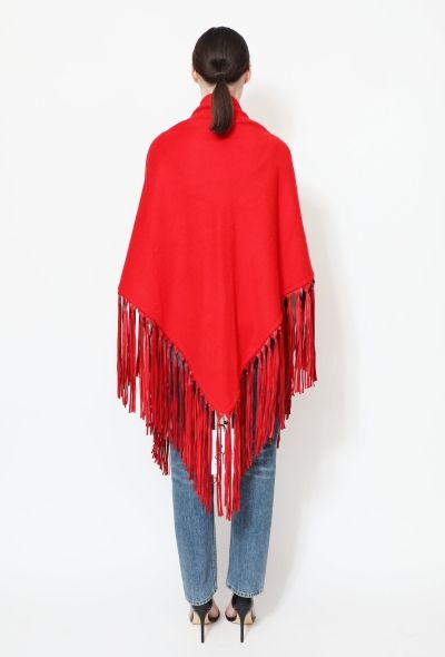 Hermès Sellier Leather Fringe Cashmere Stole - 2