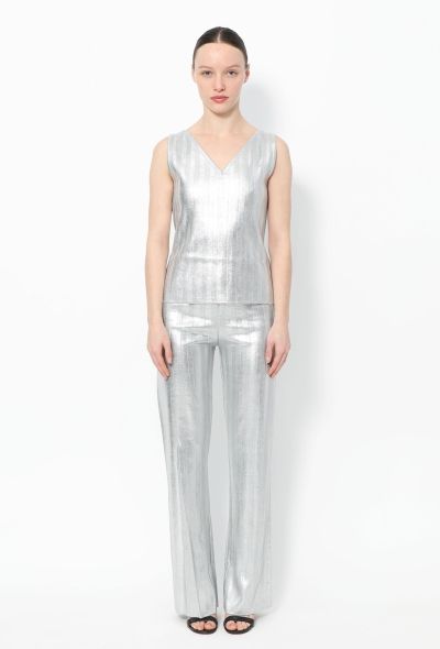 Thierry Mugler 2001 Metallic Striped Ensemble - 1