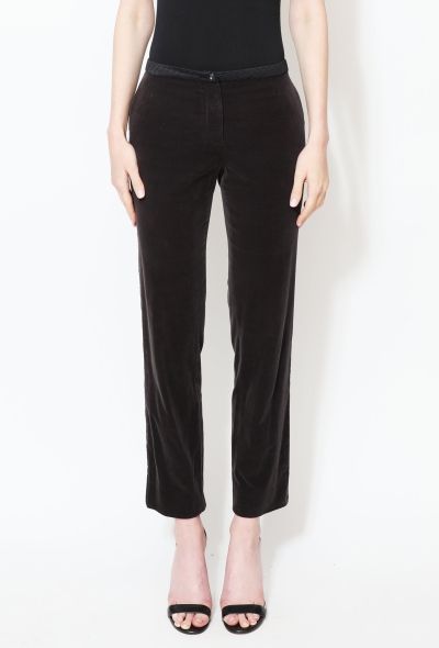 Chanel Quilted 'CC' Trim Corduroy Trousers - 2