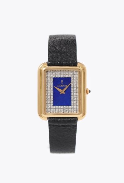 Corum 1970s 18k Yellow Gold, Diamond & Lapis Lazuli Watch - 1