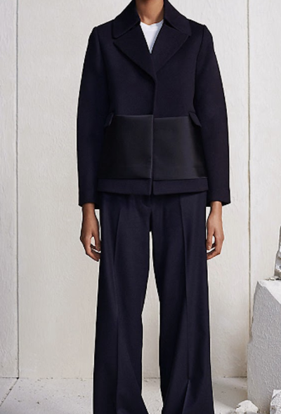 Céline Pre-Fall 2014 Satin Trim Peacoat - 2