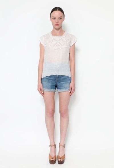 Exquisite Vintage Antique Lace Embroidered Cotton Top - 2