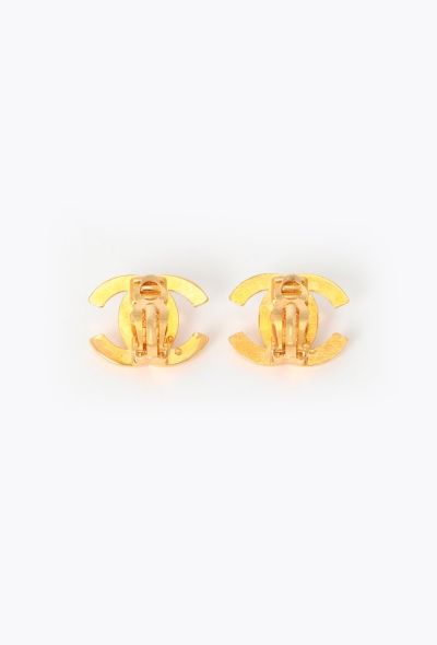 Chanel 1995 'CC' Clip Earrings - 2