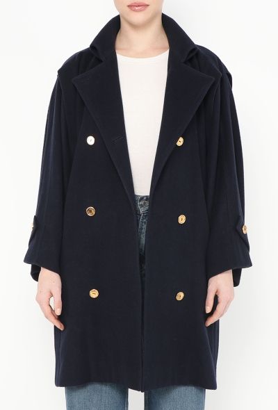 Céline Vintage Felted Military Jacket - 2