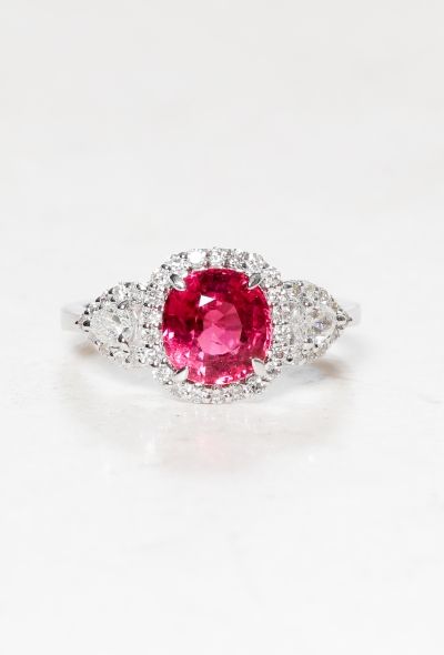 Modern Fine Jewelry 18k Gold, Pink Tourmaline & Diamond Ring - 1