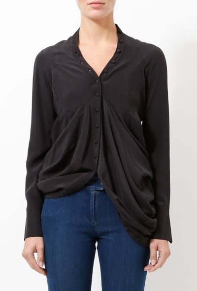 Balenciaga 2009 Silk Draped Top - 2