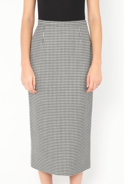 Miu Miu 2016 Checkered Midi Skirt - 2