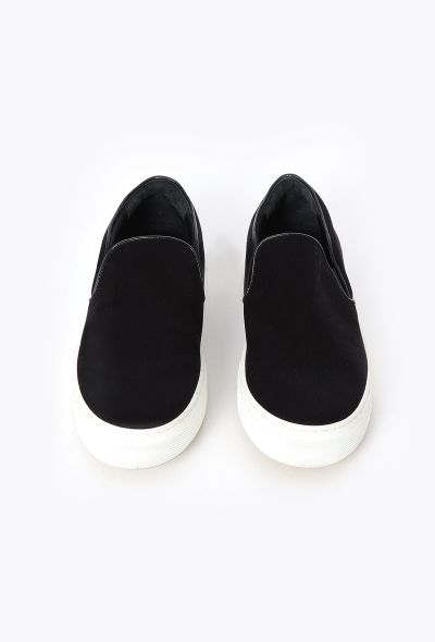 Céline 2014 Satin Slip-on Sneakers Black - 2