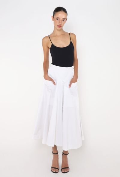 Saint Laurent Vintage Flared Cotton Skirt - 1