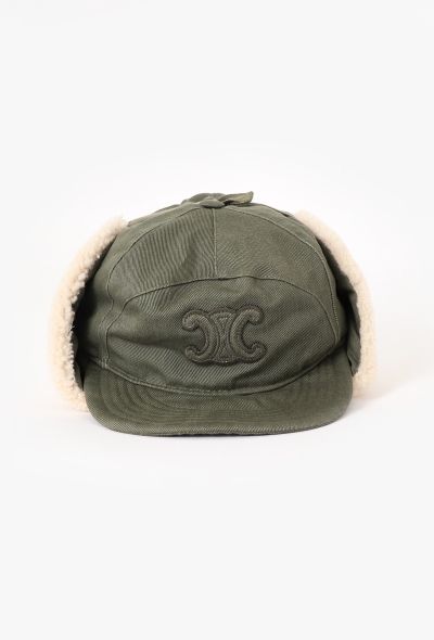 Céline Shearling Triomphe Chapka Hat - 1