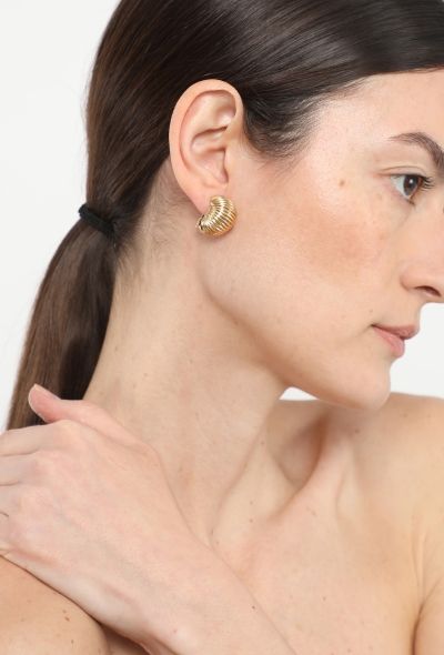 Vintage Fine Jewelry 18k Gold Escargot Earrings - 2