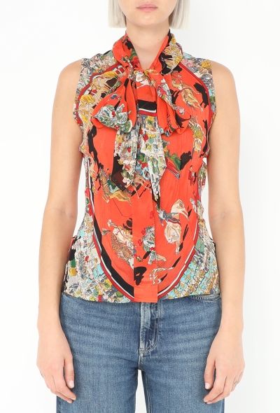 Hermès 2004 'Cirque Molier' Lavallière Top - 1