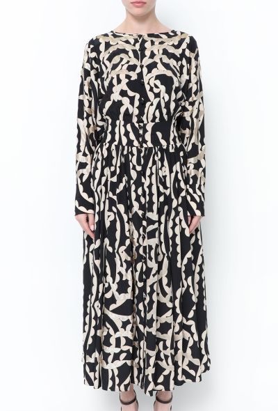 Chloé Early '80s Scalloped Silk Dress - 2