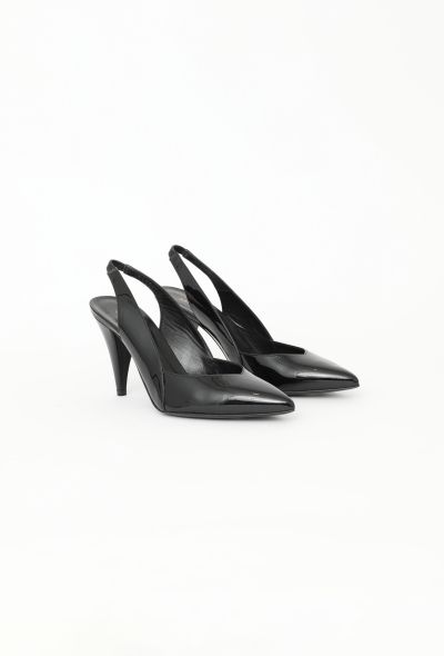 Saint Laurent Patent Leather Slingback Heels - 2